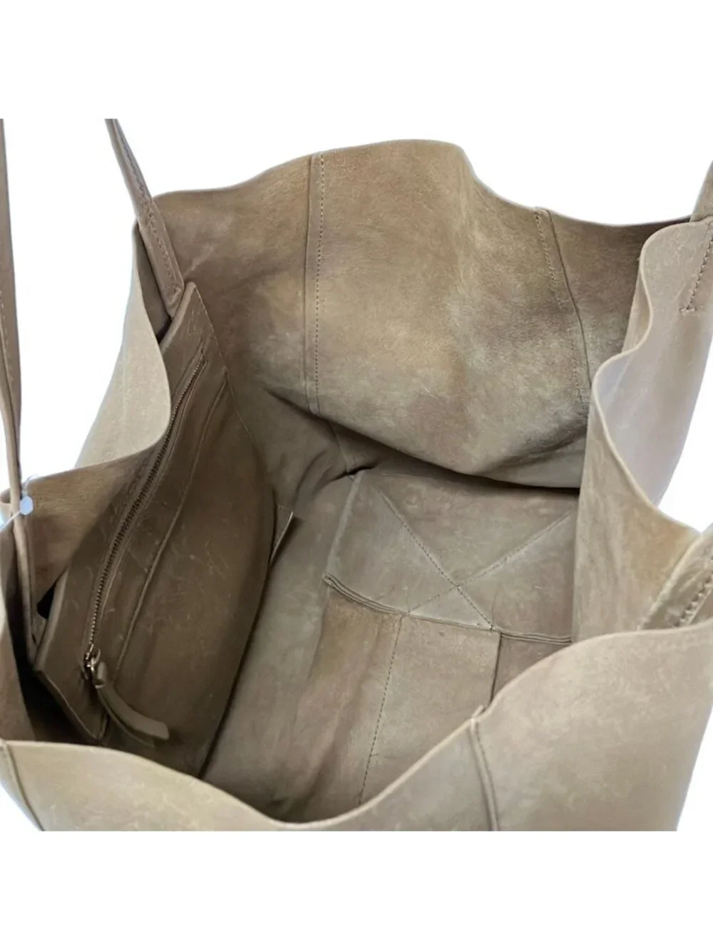 Celine Tote Bag Horizontal Cabas Light Brown Leather